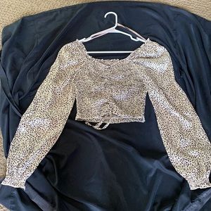 Cheetah print silk top